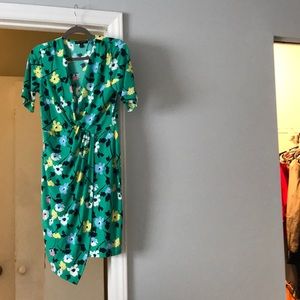Floral Banana Republic faux wrap dress. Size 2